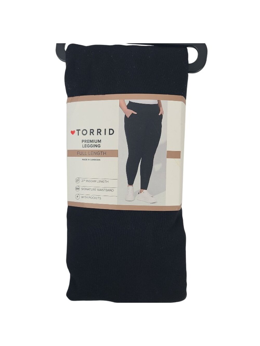 Torrid Premium Full-Length Legging Pockets 27" Inseam High-Rise Black Sz 00-6
